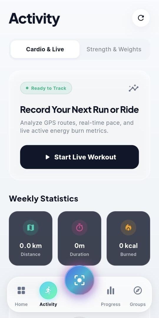 Sabtrack app screen